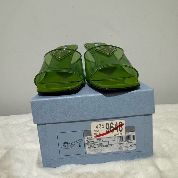 Prada Vibrant Green Heeled Mules - Picture 8 of 9